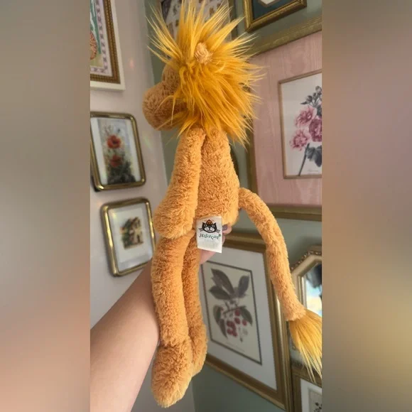 Jellycat Retired Wild Thing Lion Plush Stuffed Yellow Long Legs 14" - Picture 4 of 7